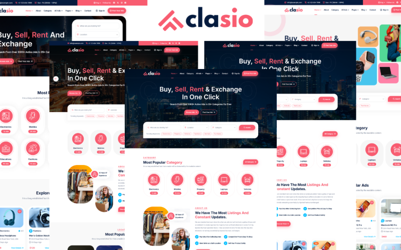 Clasio - Classified Ads and Listing HTML5 Template