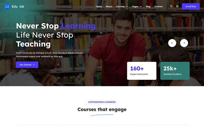 Edulink - Education Online Course LMS HTML Template