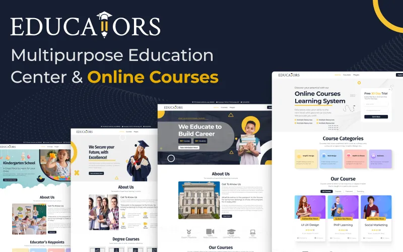 Educators – Mẫu HTML về khóa học và giáo dục trực tuyến