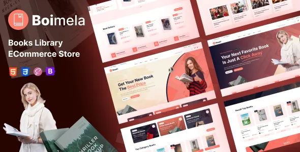 Boimela – Bookstore & Bookshop eCommerce HTML Template | Free HTML ...