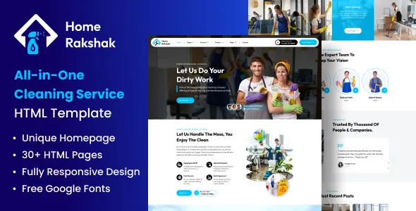 Home Rakshak: Your Premier HTML Template for Cleaning Services
