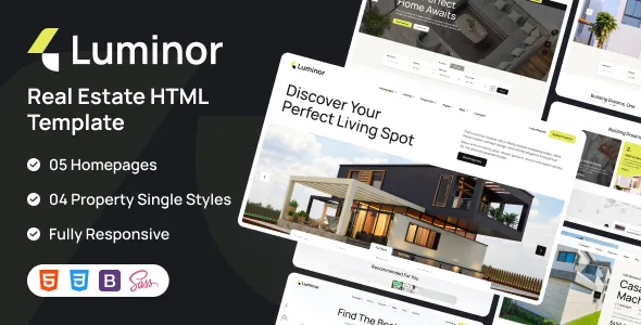 Optimized Luminor HTML5 Template for Real Estate Websites
