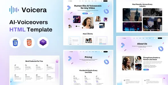Voicera | AI Voiceover HTML Template