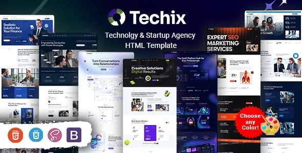 Techix - Technology & Startup Agency HTML Template