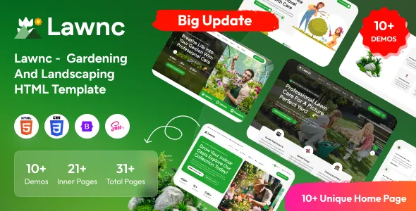Lawnc - Gardening & Landscaping HTML Template